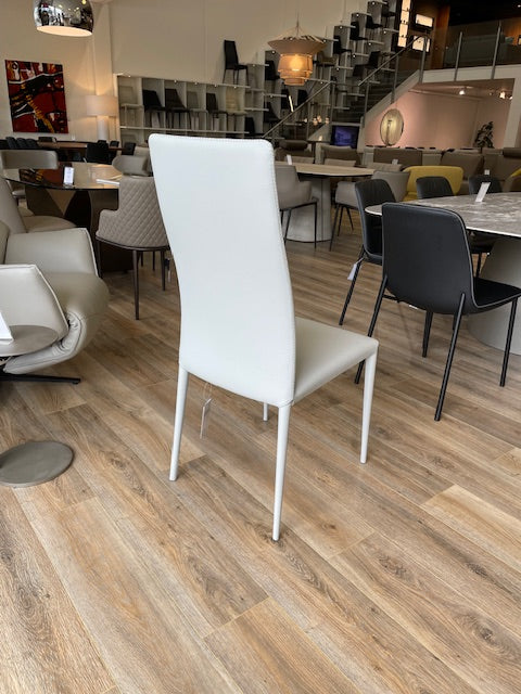Altea Stitch light grey leather chair WAS $1645ea - NOW $8800 for x 8