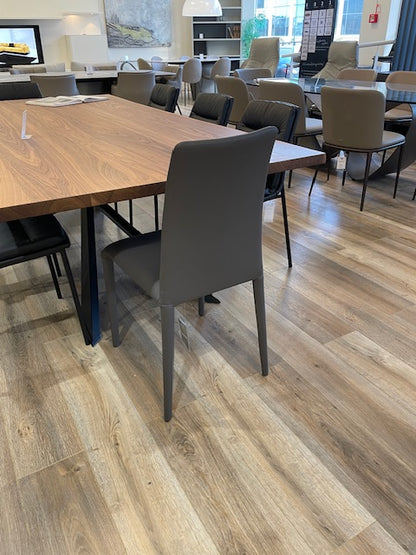 Ada chair anthracite leather WAS $1248ea -  NOW $5250 for x 6 - MUST BE SOLD AS A SET