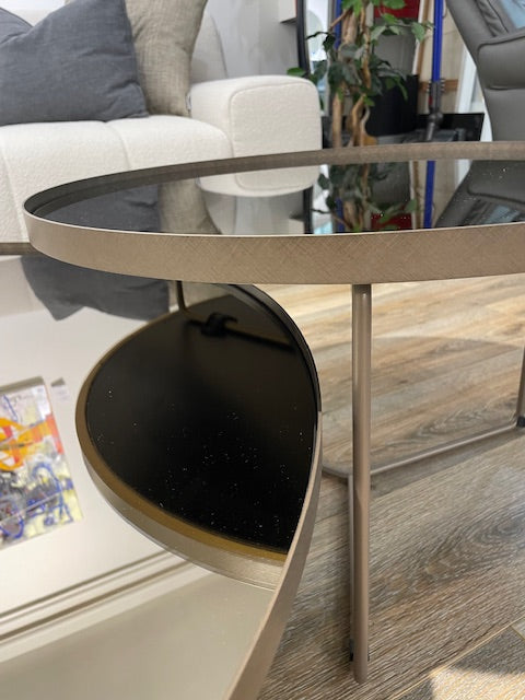 Billy coffee table set by Cattelan bronze glass / brushed bronze $3790 -  NOW $2460