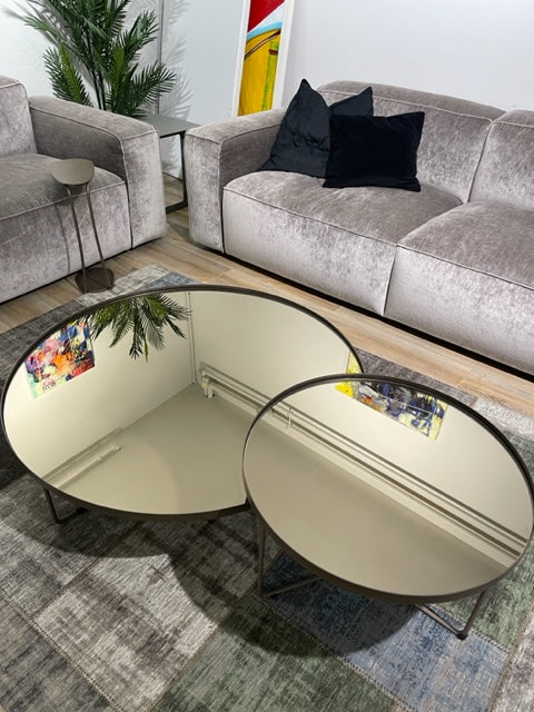 Billy coffee table set by Cattelan bronze glass / brushed bronze $3790 -  NOW $2460