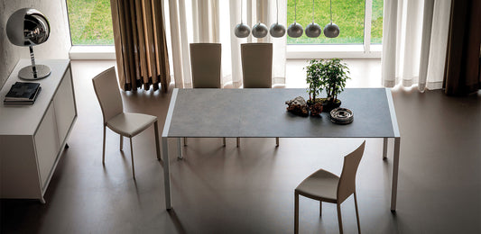 Pedro Drive dining table Cattelan - WAS $3770 - NOW $1830 Graphite/ Grey Oxide extension