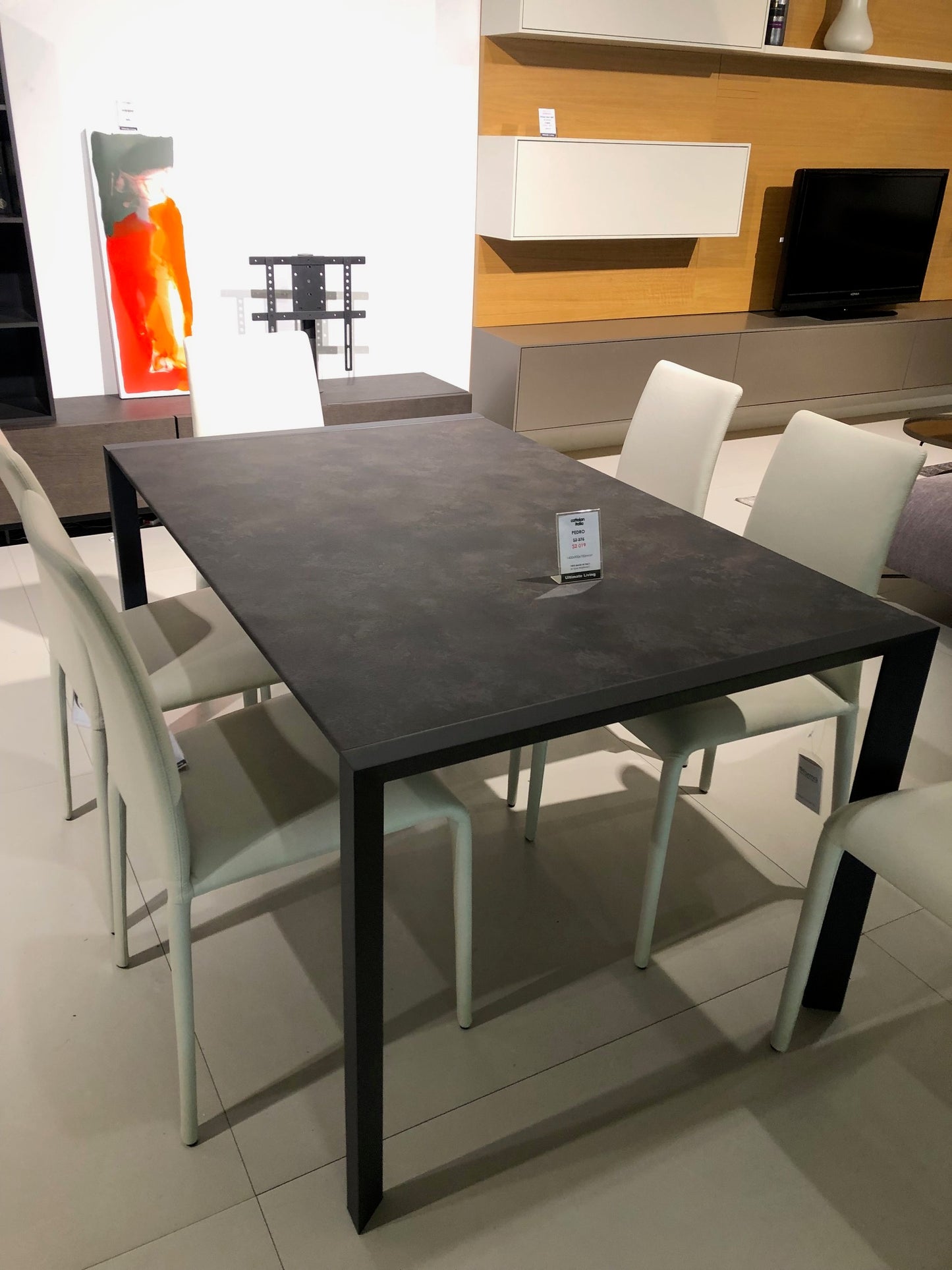 Pedro dining table Cattelan - WAS $2375 - NOW $1780- 1 left Graphite/ Grey Oxide